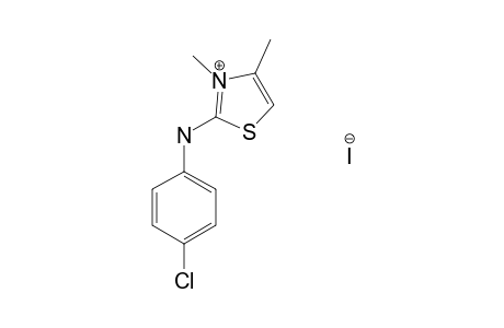 2-(p-chloroanilino)-3,4-dimethylthiazolium iodide