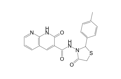 2-keto-N-[4-keto-2-(p-tolyl)thiazolidin-3-yl]-1H-1,8-naphthyridine-3-carboxamide