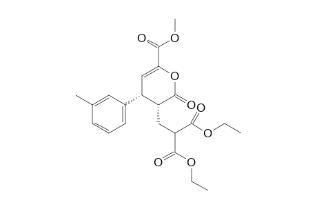 Diethyl 2-(((3R,4R)-6-(methoxycarbonyl)-2-oxo-4-(m-tolyl)-3,4-dihydro-2H-pyran-3-yl)methyl)malonate