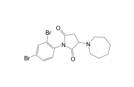 2,5-pyrrolidinedione, 1-(2,4-dibromophenyl)-3-(hexahydro-1H-azepin-1-yl)-