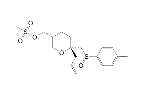 (2S,5R,Rs)-2-Allyl-5-(methanesulfonyloxymethyl)-2-(p-toluenesulfinylmethyl)tetrahydropyran