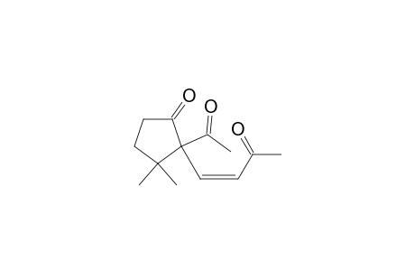 Cyclopentanone, 2-acetyl-3,3-dimethyl-2-(3-oxo-1-butenyl)-, (E)-