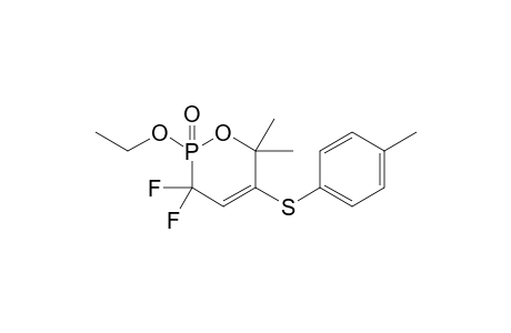 1-[(p-Methylphenyl)sulfanyl]-3,3-difluoro-4-(ethoxy)-6,6-dimethyl-4-phospha-5-oxacyclohex-1-en-4-one