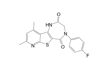 4-(4-Fluorophenyl)-8,10-dimethyl-3,4-dihydro-1H-pyrido[3',2':4,5]thieno[3,2-e][1,4]diazepine-2,5-dione