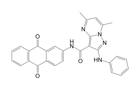 5,7-Dimethyl-2-phenylamino-pyrazolo[1,5-a]pyrimidine-3-carboxylic acid (9,10-dioxo-9,10-dihydroanthracen-2-yl)-amide