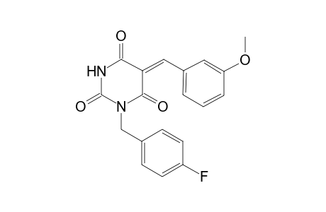 (5Z)-1-(4-fluorobenzyl)-5-(3-methoxybenzylidene)-2,4,6(1H,3H,5H)-pyrimidinetrione