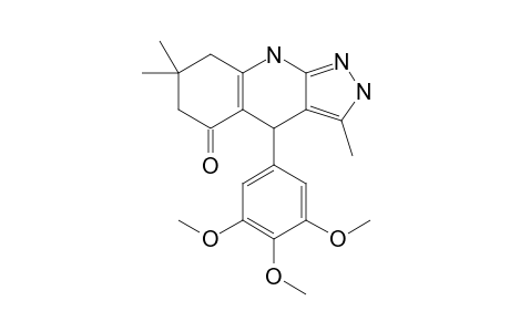 3,7,7-trimethyl-4-(3,4,5-trimethoxyphenyl)-2,4,6,8-tetrahydro-1H-pyrazolo[3,4-b]quinolin-5-one