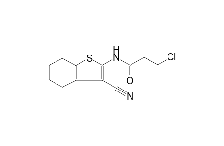 propanamide, 3-chloro-N-(3-cyano-4,5,6,7-tetrahydrobenzo[b]thien-2-yl)-