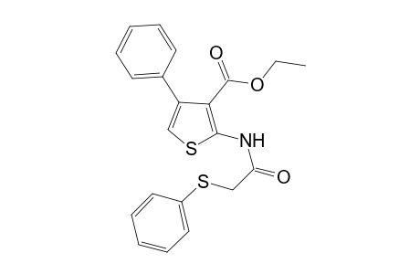Ethyl 4-phenyl-2-([(phenylsulfanyl)acetyl]amino)-3-thiophenecarboxylate