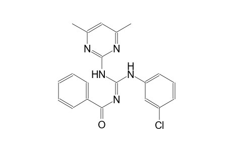 N-(3-chlorophenyl)-N'-(4,6-dimethyl-2-pyrimidinyl)-N''-[(Z)-oxo(phenyl)methyl]guanidine