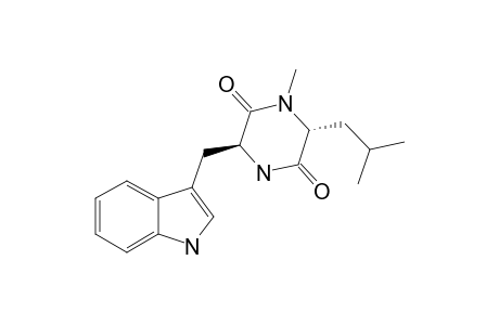 3-(S)-(1-H-INDOL-3-YLMETHYL)-6-(R)-ISOBUTYL-1-METHYLPIPERAZINE-2,5-DIONE;CYCLO-(D-N-METHYL-LEU-L-TRP)