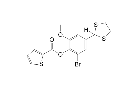 2-thiophenecarboxylic acid, 2-bromo-4-(1,3-dithiolan-2-yl)-6-methoxyphenyl ester