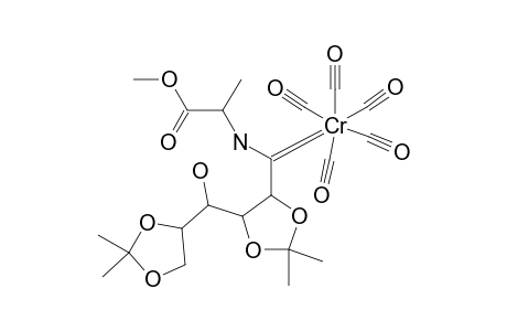 (E)-Pentacarbonyl([N-2'-(R)-1'-methoxycarbonylprop-2'-yl]-1-amino-1-deoxy-2,3:5,6-di-O-isopropylidene-D-mannitol-1-ylidene)chromium(0)