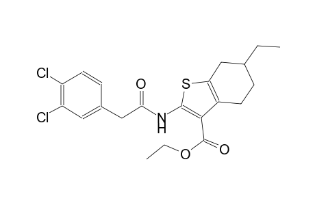 ethyl 2-{[(3,4-dichlorophenyl)acetyl]amino}-6-ethyl-4,5,6,7-tetrahydro-1-benzothiophene-3-carboxylate