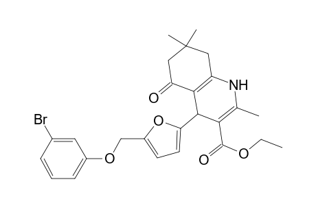 Ethyl 4-{5-[(3-bromophenoxy)methyl]-2-furyl}-2,7,7-trimethyl-5-oxo-1,4,5,6,7,8-hexahydro-3-quinolinecarboxylate