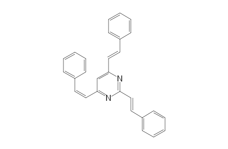 2,4,6-Tris[(E)-2-phenylethenyl]pyrimidine