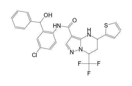 N-{4-chloro-2-[hydroxy(phenyl)methyl]phenyl}-5-(2-thienyl)-7-(trifluoromethyl)-4,5,6,7-tetrahydropyrazolo[1,5-a]pyrimidine-3-carboxamide