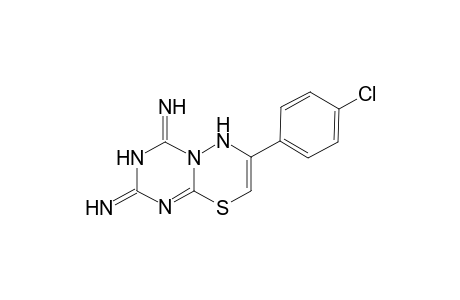 7-(4-Chlorophenyl)-4-imino-4H,6H-[1,3,5]triazino[2,1-b][1,3,4]thiadiazin-2-ylamine