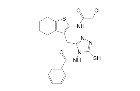 N-{3-[2-(2-Chloro-acetylamino)-4,5, 6,7-tetrahydro-benzo[b]thiophen-3-ylmethyl]-5-mercapto-[1,2,4]triazol-4-yl}-benzamide