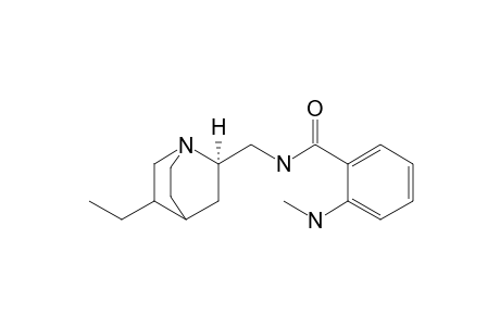 N-Methyl-N'-[(1S,2R)-5'-ethyl-1'-azabicyclo[2.2.2]oct-2'-ylmethyl]-anthranilamide