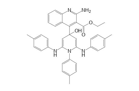 Ethyl 2-amino-4-[4-hydroxy-1-(4-methylphenyl)-2,6-bis(4-methylphenylamino)-1,4-dihydro-4-pyridyl]quinoline-3-carboxylate