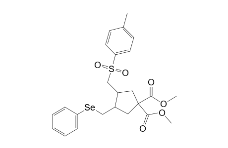 3-[(4-methylphenyl)sulfonylmethyl]-4-[(phenylseleno)methyl]cyclopentane-1,1-dicarboxylic acid dimethyl ester