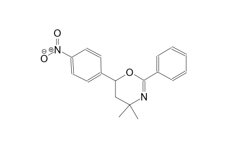 4H-1,3-oxazine, 5,6-dihydro-4,4-dimethyl-6-(4-nitrophenyl)-2-phenyl-