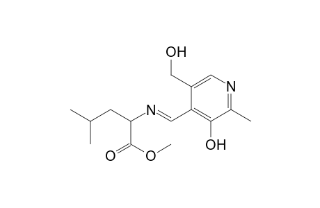 dl-Leucine, N-[[3-hydroxy-5-(hydroxymethyl)-2-methyl-4-pyridinyl]methylene]-, methyl ester, (E)-