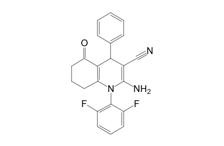 2-Amino-1-(2,6-difluorophenyl)-5-keto-4-phenyl-4,6,7,8-tetrahydroquinoline-3-carbonitrile