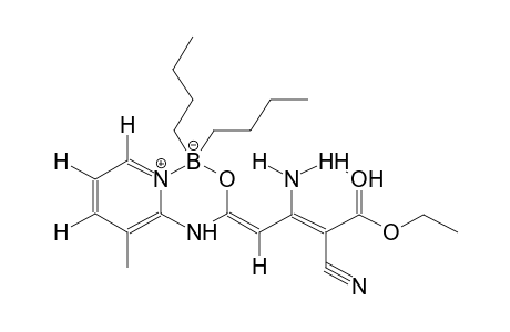 4-[N-(3-METHYLPYRID-2-YL)CARBAMOYL]-3-AMINO-2-CYANOBUTEN-2-OIC ACID,ETHYL ESTER, DIBUTYLBORYL CHELATE (ISOMER 1)