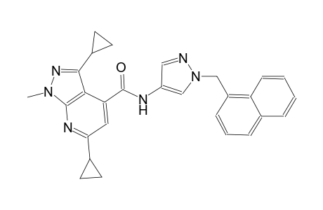 3,6-dicyclopropyl-1-methyl-N-[1-(1-naphthylmethyl)-1H-pyrazol-4-yl]-1H-pyrazolo[3,4-b]pyridine-4-carboxamide