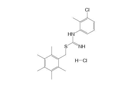 3-(3-chloro-o-tolyl)-2-(2,3,4,5,6-pentamethylbenzyl)-2-thiopseudourea, monohydrochloride