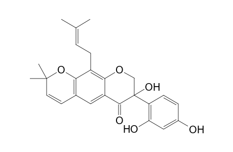 7-(2,4-Dihydroxyphenyl)-7,8-dihydro-7-hydroxy-2,2-dimethyl-10-(3-methylbut-2-en-1-yl)-2H,6H-benzo[1,2-b:5,4-b']dipyran-6-one