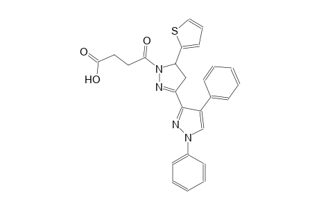 4-(1',4'-diphenyl-5-(thiophen-2-yl)-4,5-dihydro-1H,1'H-[3,3'-bipyrazol]-1-yl)-4-oxobutanoic acid