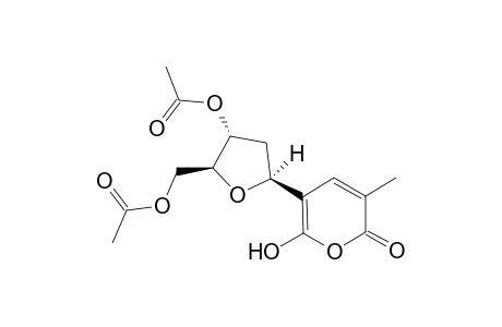 (7R*,9S*,10R*)-3-METHYL-5-[4-ACETOXY-5-ACETOXYMETHYLTETRAHYDROFURYL]-6-HYDROXYPYRAN-2-ONE