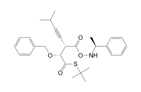S-tert-Butyl (2R,3S)-2-Benzyloxy-3-[[[(S)-1-phenylethyl]amino]carboxy]-6-methyl-4-heptynethioate
