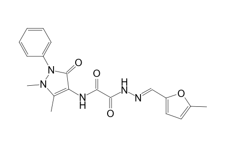 N-(1,5-dimethyl-3-oxo-2-phenyl-2,3-dihydro-1H-pyrazol-4-yl)-2-{(2E)-2-[(5-methyl-2-furyl)methylene]hydrazino}-2-oxoacetamide