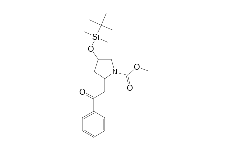 Methyl 4-([tert-butyl(dimethyl)silyl]oxy)-2-(2-oxo-2-phenylethyl)-1-pyrrolidinecarboxylate