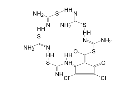 1-OXO-2-[HYDROXY(ISOTHIOUREIDO)METHYLENE]-3-THIOUREIDO-4,5-DICHLOROCYCLOPENT-4-ENE-TRIS(THIOUREA) ADDUCT