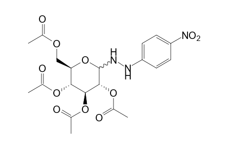 D-1-DEOXY-1-[2-(p-NITROPHENYL)HYDRAZINO]GLUCOPYRANOSIDE, TETRAACETATE