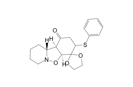 3'-(phenylthio)spiro[1,3-dioxolane-2,4'-3,4a,7,8,9,10,10a,10b-octahydro-2H-pyrid[1,2-b]indoxazene]-1'-one