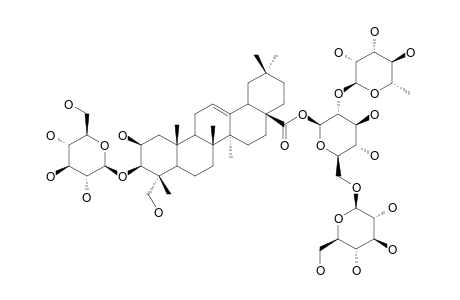 BELLISSAPONIN-BS6;3-O-BETA-D-GLUCOPYRANOSYL-2-BETA,3-BETA,23-TRIHYDROXYOLEAN-12-EN-28-OIC-ACID-28-O-BETA-D-GLUCOPYRANOSYL-(1->6)-[ALPHA-L-RH