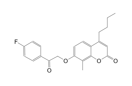 2H-1-benzopyran-2-one, 4-butyl-7-[2-(4-fluorophenyl)-2-oxoethoxy]-8-methyl-