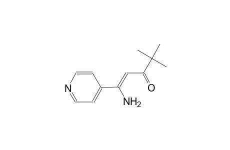 (1Z)-1-amino-4,4-dimethyl-1-(4-pyridinyl)-1-penten-3-one