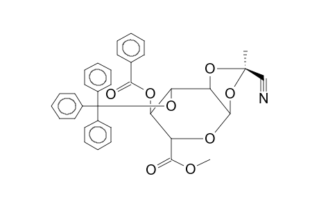 METHYL 4-O-BENZOYL-3-O-TRITYL-1,2-O-[1-(EXO-CYANO)ETHYLIDENE]-ALPHA-D-GLUCOPYRANURONATE