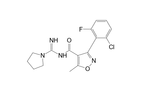 3-(2-chloro-6-fluorophenyl)-5-methyl-N-[1-(1-pyrrolidinyl)formimidoyl]-4-isoxazolecarboxamide