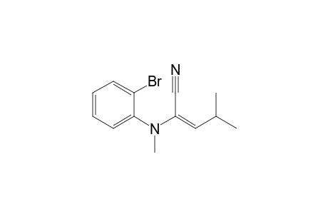 4-METHYL-2-(N-METHYL-O-BROMOANILINO)-PENT-2-ENENITRILE