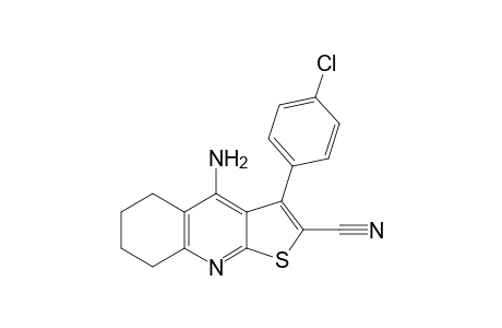 4-Amino-3-(4-chlorophenyl)-5,6,7,8-tetrahydrothieno[2,3-b]-quinoline-2-carbonitrile