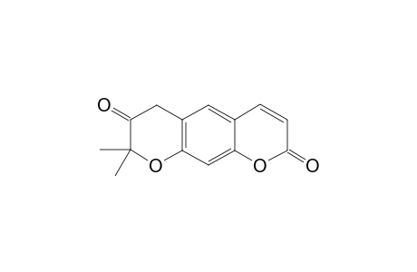 2,2-Dimethyl-3'-oxo-dihydropyrano[5',6' ; 6,7]coumarin