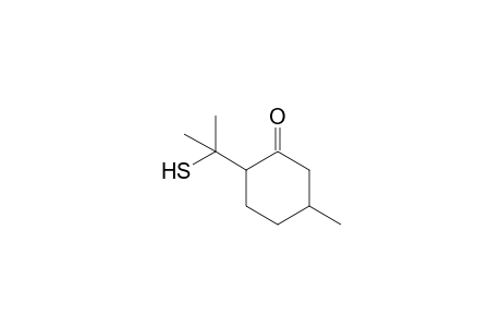 Cyclohexanone, 2-(1-mercapto-1-methylethyl)-5-methyl-, (2R-cis)-